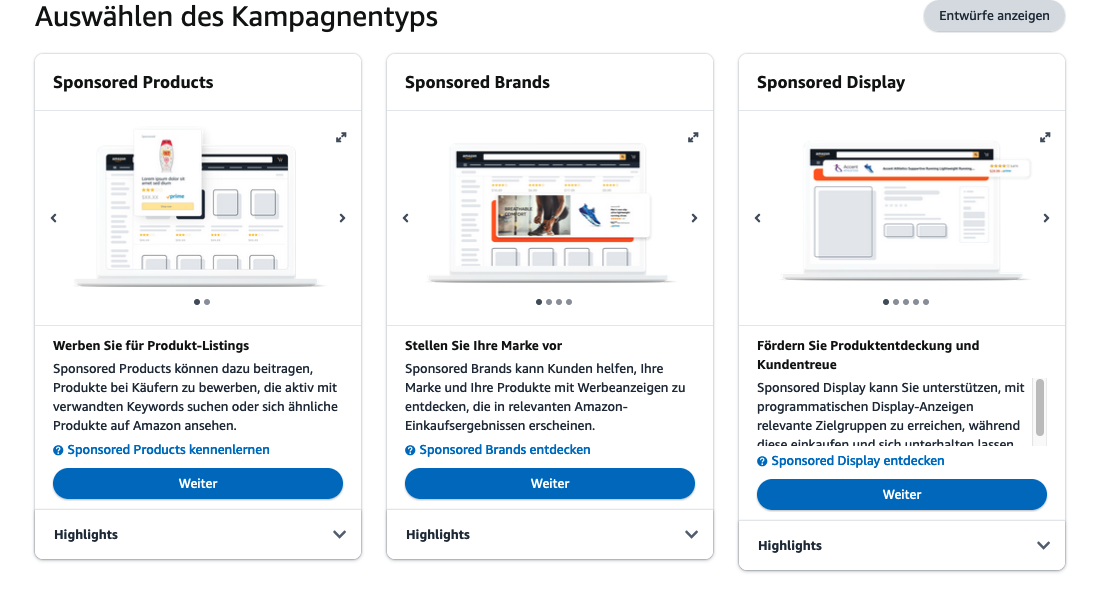 amazon ppc werbeformate